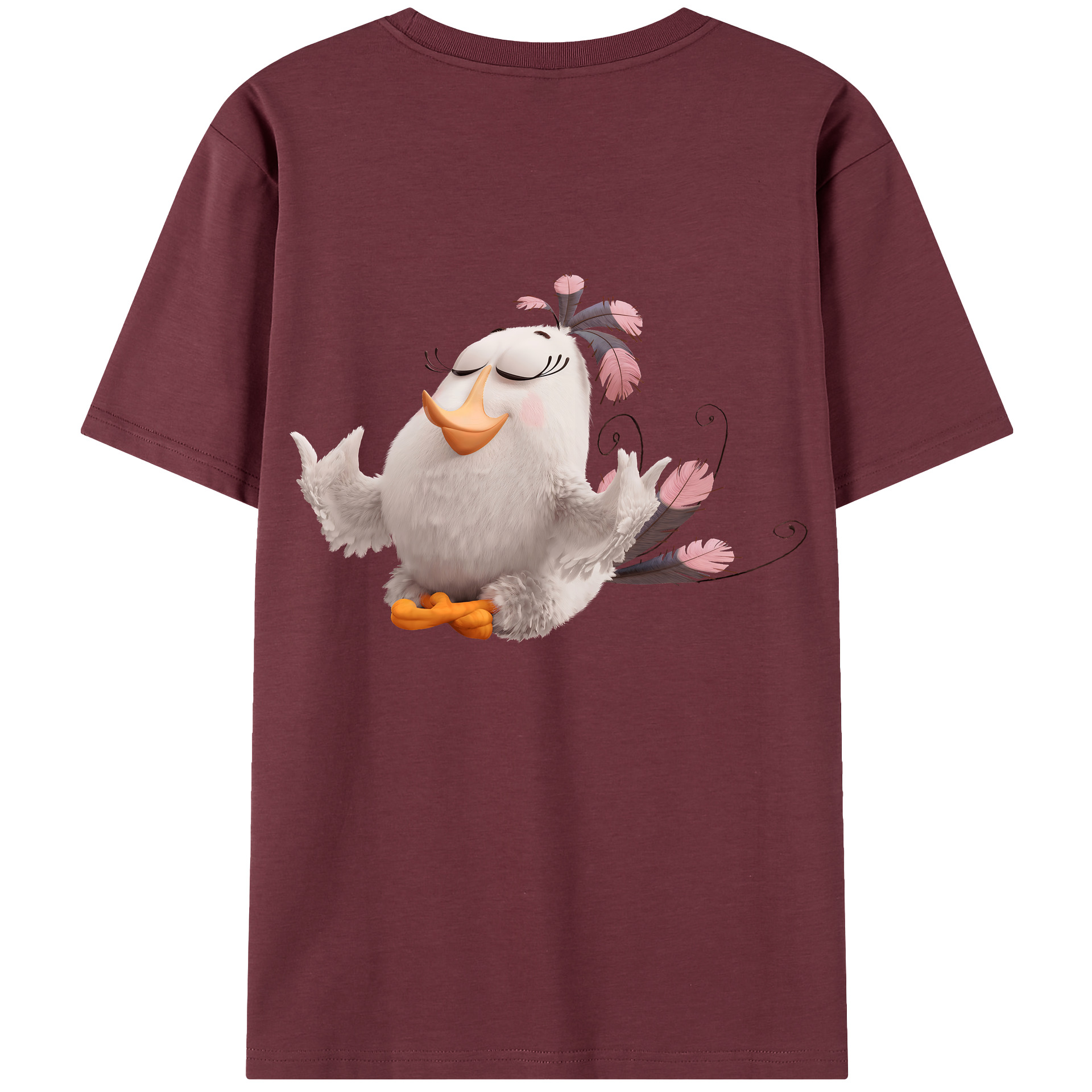 （画像用） Angry Birds アングリーバード 綿100％半袖Tシャツ（背面プリント）